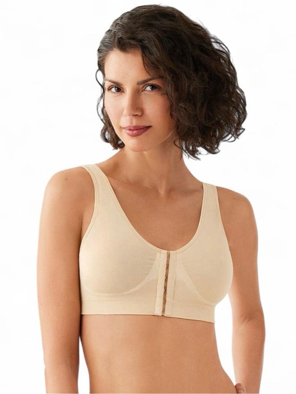 Wacoal Mastectomy Bralette Sz 38 Front-Close Soft Support Wireless Prothesis